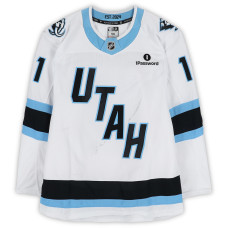 Игровая джерси Dylan Guenther Utah Mammoth Fanatics Authentic #11 White Worn During Round One of the 2026 Stanley Cup Playoffs vs. Vegas Golden Knights