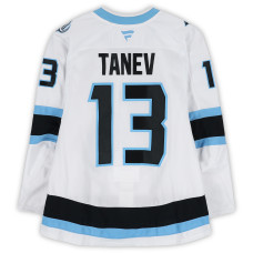 Игровая джерси Brandon Tanev Utah Mammoth Fanatics Authentic #13 White Worn During Round One of the 2026 Stanley Cup Playoffs vs. Vegas Golden Knights