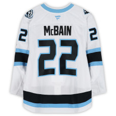 Игровая джерси Jack McBain Utah Mammoth Fanatics Authentic #22 White Worn During Round One of the 2026 Stanley Cup Playoffs vs. Vegas Golden Knights