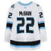 Игровая джерси Jack McBain Utah Mammoth Fanatics Authentic #22 White Worn During Round One of the 2026 Stanley Cup Playoffs vs. Vegas Golden Knights
