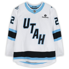Игровая джерси Jack McBain Utah Mammoth Fanatics Authentic #22 White Worn During Round One of the 2026 Stanley Cup Playoffs vs. Vegas Golden Knights