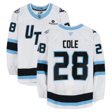 Игровая джерси Ian Cole Utah Mammoth Fanatics Authentic #28 White Worn During Round One of the 2026 Stanley Cup Playoffs vs. Vegas Golden Knights