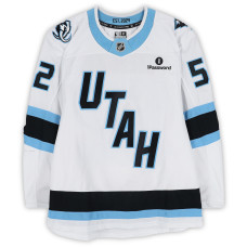 Игровая джерси MacKenzie Weegar Utah Mammoth Fanatics Authentic #52 White Worn During Round One of the 2026 Stanley Cup Playoffs vs. Vegas Golden Knights