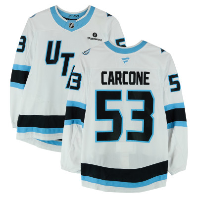Игровая джерси Michael Carcone Utah Mammoth Fanatics Authentic #53 White Worn During Round One of the 2026 Stanley Cup Playoffs vs. Vegas Golden Knights