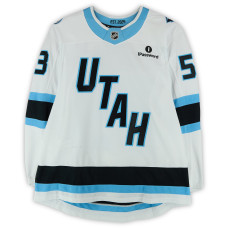 Игровая джерси Michael Carcone Utah Mammoth Fanatics Authentic #53 White Worn During Round One of the 2026 Stanley Cup Playoffs vs. Vegas Golden Knights