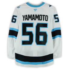 Игровая джерси Kailer Yamamoto Utah Mammoth Fanatics Authentic #56 White Worn During Round One of the 2026 Stanley Cup Playoffs vs. Vegas Golden Knights