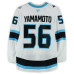 Игровая джерси Kailer Yamamoto Utah Mammoth Fanatics Authentic #56 White Worn During Round One of the 2026 Stanley Cup Playoffs vs. Vegas Golden Knights
