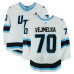 Игровая джерси Karel Vejmelka Utah Mammoth Fanatics Authentic #70 White Worn During Round One of the 2026 Stanley Cup Playoffs vs. Vegas Golden Knights