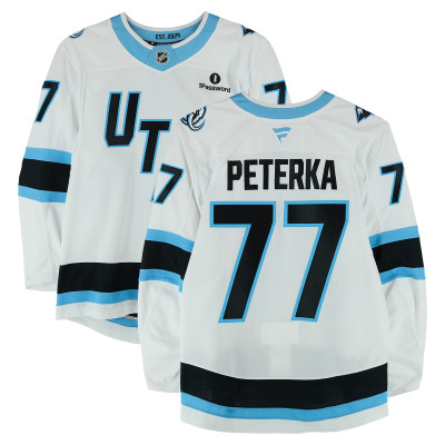 Игровая джерси JJ Peterka Utah Mammoth Fanatics Authentic #77 White Worn During Round One of the 2026 Stanley Cup Playoffs vs. Vegas Golden Knights