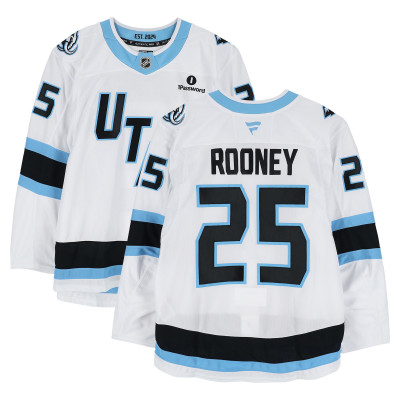 Kevin Rooney Utah Mammoth Fanatics Authentic -Issued #25 White Authentic Pro Jersey from the 2026 Stanley Cup Playoffs