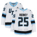 Kevin Rooney Utah Mammoth Fanatics Authentic -Issued #25 White Authentic Pro Jersey from the 2026 Stanley Cup Playoffs