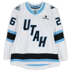 Dmitry Simashev Utah Mammoth Fanatics Authentic -Issued #26 White Authentic Pro Jersey from the 2026 Stanley Cup Playoffs Dmitry Simashev Utah Mammoth Fanatics Authentic -Issued #26 White Authentic Pro Jersey from the 2026 Stanley Cup Playoffs