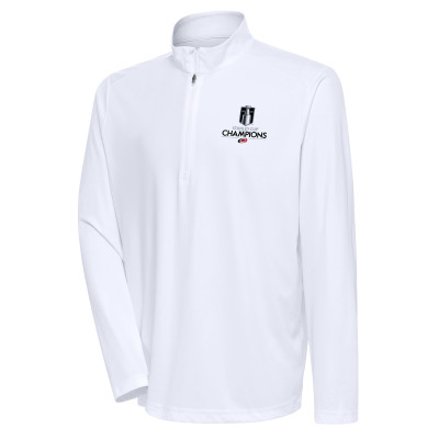 Carolina Hurricanes Antigua White 2026 Stanley Cup Champions Statement Quarter-Zip Pullover