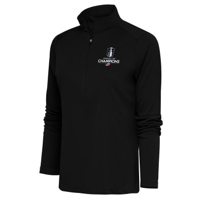 Женская Carolina Hurricanes Antigua Black 2026 Stanley Cup Champions Statement Half-Zip Pullover