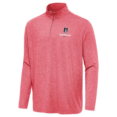 Carolina Hurricanes Antigua Heather Red 2026 Stanley Cup Champions Master Quarter-Zip Pullover