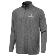 Carolina Hurricanes Antigua Heather Black 2026 Stanley Cup Champions Master Quarter-Zip Pullover