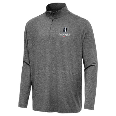 Carolina Hurricanes Antigua Heather Black 2026 Stanley Cup Champions Master Quarter-Zip Pullover