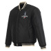Женская Куртка Carolina Hurricanes JH Design Black/Cream 2026 Stanley Cup Champions Reversible Wool Full-Zip