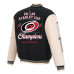 Женская Куртка Carolina Hurricanes JH Design Black/Cream 2026 Stanley Cup Champions Reversible Wool Full-Zip