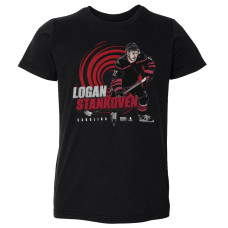 Детская Carolina Hurricanes Logan Stankoven 500 Level Black T-Shirt