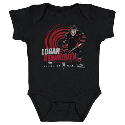 Детская Carolina Hurricanes Logan Stankoven 500 Level Black Bodysuit