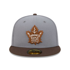 Бейсболка Toronto Maple Leafs New Era Wood Tones 59FIFTY - Charcoal/Brown