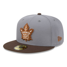 Бейсболка Toronto Maple Leafs New Era Wood Tones 59FIFTY - Charcoal/Brown