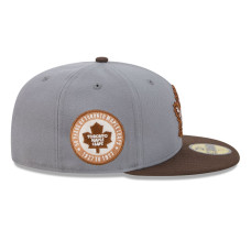 Бейсболка Toronto Maple Leafs New Era Wood Tones 59FIFTY - Charcoal/Brown
