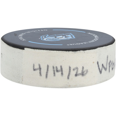 Шайба с игры Alexander Kerfoot Utah Mammoth Fanatics Authentic from April 14, 2026 vs. Winnipeg Jets