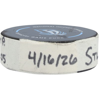 Шайба с игры Michael Carcone Utah Mammoth Fanatics Authentic from April 16, 2026 vs. St. Louis Blues