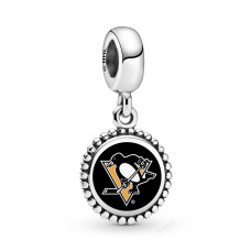 Pittsburgh Penguins Pandora Modern Color Dangle Charm Pittsburgh Penguins Pandora Modern Color Dangle Charm