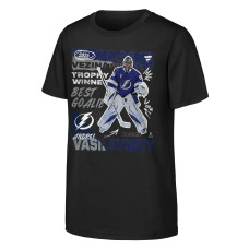 Детская футболка Tampa Bay Lightning Andrei Vasilevskiy Fanatics Black 2026 Vezina Trophy Winner
