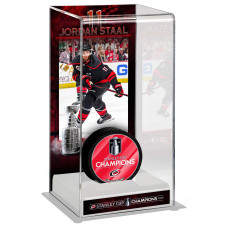 Бокс для шайбы Jordan Staal Carolina Hurricanes Fanatics Authentic 2026 Stanley Cup Champions Logo