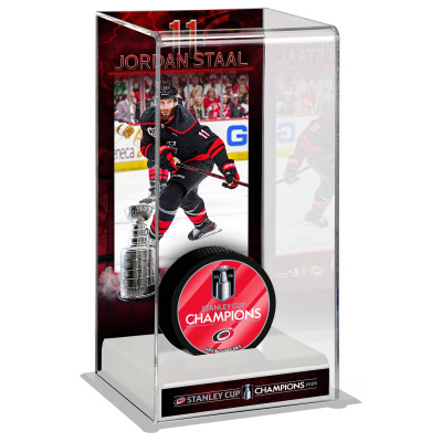 Бокс для шайбы Jordan Staal Carolina Hurricanes Fanatics Authentic 2026 Stanley Cup Champions Logo