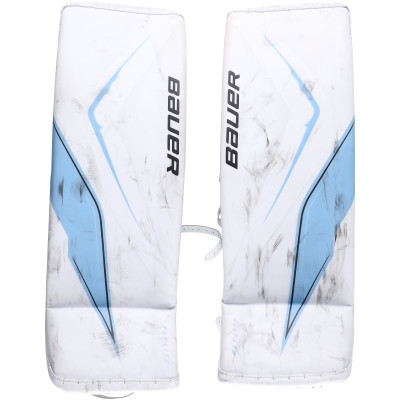 Vitek Vanecek Utah Mammoth Fanatics Authentic Game-Used White Bauer Goalie Pads from the 2025-26 NHL Season - NF70454611-12