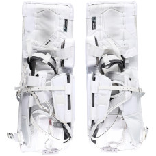 Vitek Vanecek Utah Mammoth Fanatics Authentic Game-Used White Bauer Goalie Pads from the 2025-26 NHL Season - NF70454611-12
