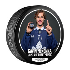 Шайба Gavin McKenna Toronto Maple Leafs Inglasco 2026 NHL Draft #1 Pick - Limited Edition of 2026