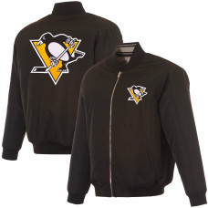 Куртка Pittsburgh Penguins JH Design Black Full-Zip Reversible Flight