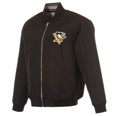 Куртка Pittsburgh Penguins JH Design Black Full-Zip Reversible Flight