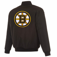Куртка Boston Bruins JH Design Black Full-Zip Reversible Flight Куртка Boston Bruins JH Design Black Full-Zip Reversible Flight