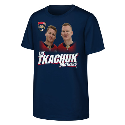 Детская футболка Florida Panthers Brady Tkachuk & Matthew Tkachuk Outerstuff Navy Tkachuk Brothers