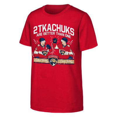 Детская футболка Florida Panthers Outerstuff Red Matthew Tkachuk & Brady Tkachuk Knuckles