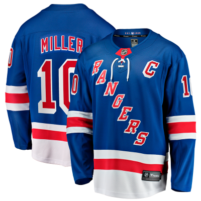 Джерси New York Rangers JT Miller Fanatics Blue Home Captain's Patch Breakaway