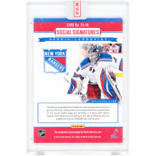 Карточка Henrik Lundqvist New York Rangers Autographed 2012 Panini Social Signatures #SS-HL with '@Hlundqvist30 Inscription
