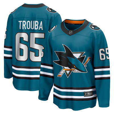 Джерси San Jose Sharks Jacob Trouba Fanatics Teal Home Breakaway