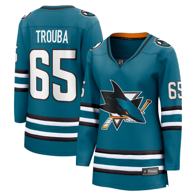 Женская джерси San Jose Sharks Jacob Trouba Fanatics Teal Home Breakaway
