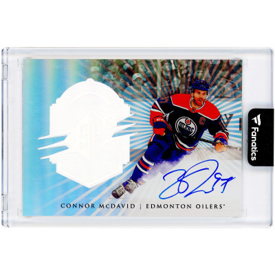 Карточка Connor McDavid Edmonton Oilers Autographed 2024-25 Upper Deck SPX Finite #F-24 #6/10