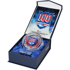 Шайба Henrik Lundqvist New York Rangers Autographed Fanatics Authentic 100th Anniversary Crystal with 'No Quit in NY' Inscription - Filled with Ice from the 2025-26 Season - Limited Edition of 10 Шайба Henrik Lundqvist New York Rangers Autographed Fanatics Authentic 100th Anniversary Crystal with 'No Quit in NY' Inscription - Filled with Ice from the 2025-26 Season - Limited Edition of 10