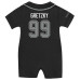 для малыша Los Angeles Kings Wayne Gretzky Mitchell & Ness Black Retro Roots Rugby Romper