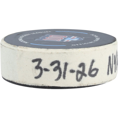 Шайба с игры Jaroslav Chmelař New York Rangers Fanatics Authentic from March 31, 2026 vs. New Jersey Devils